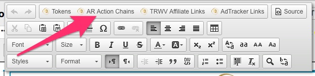 Adding an Action Chain from the Letter Editor